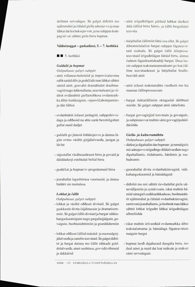 Skann 134 av Det samiske læreplanverket 1997 (L97S)