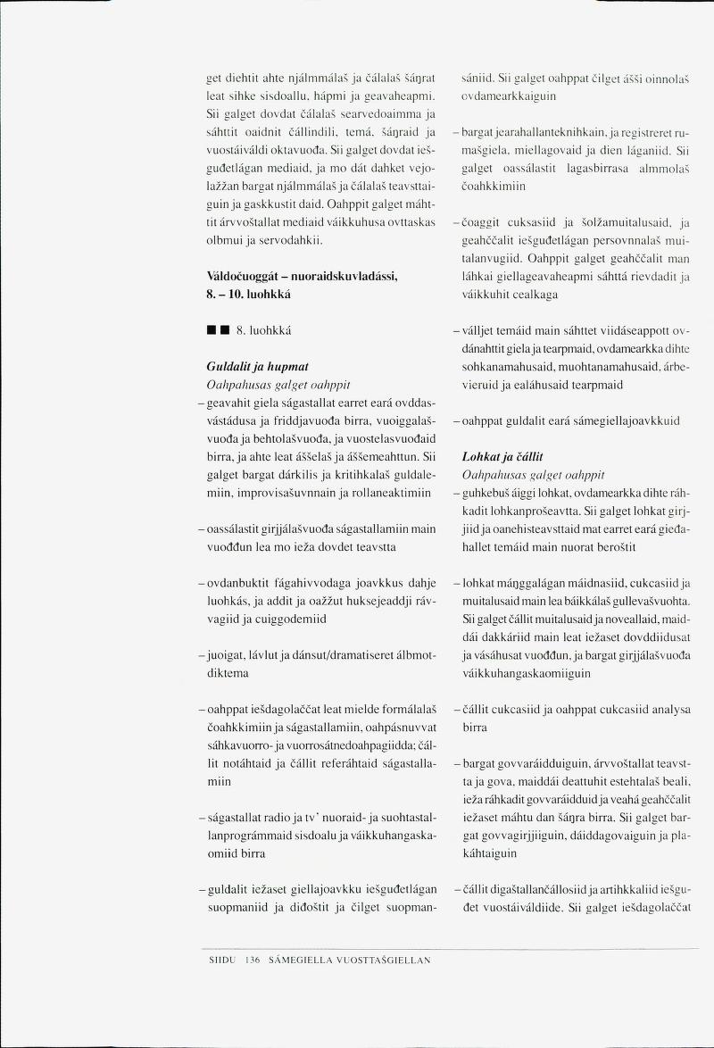 Skann 138 av Det samiske læreplanverket 1997 (L97S)