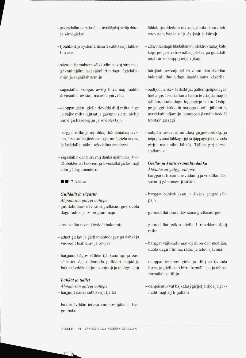 Skann 193 av Det samiske læreplanverket 1997 (L97S)