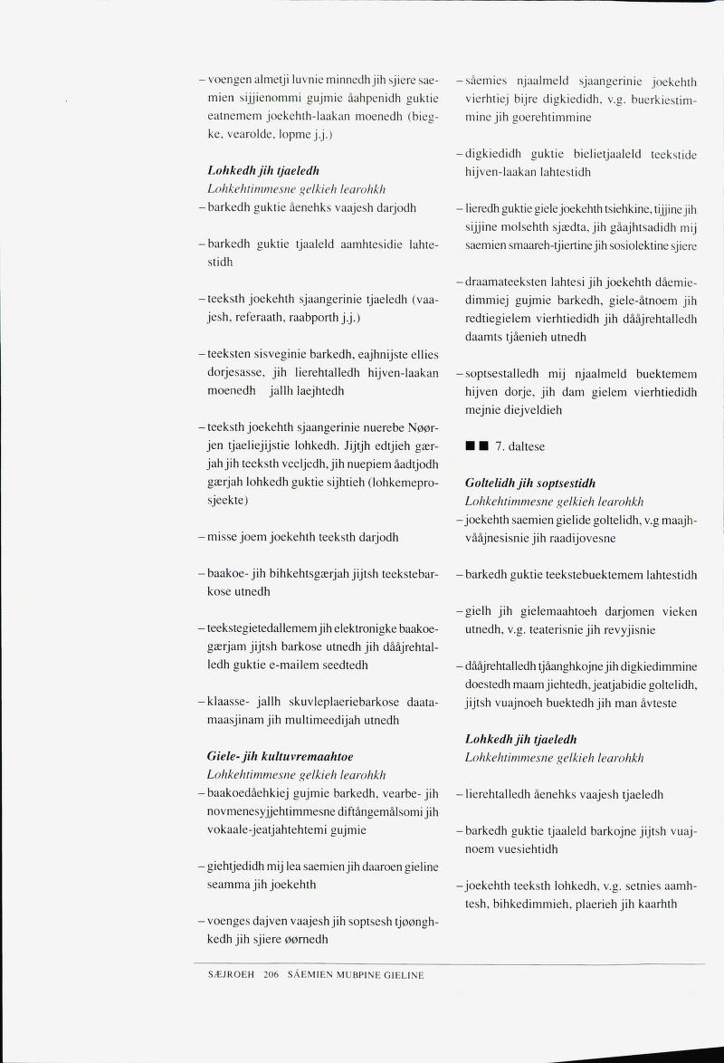 Skann 208 av Det samiske læreplanverket 1997 (L97S)
