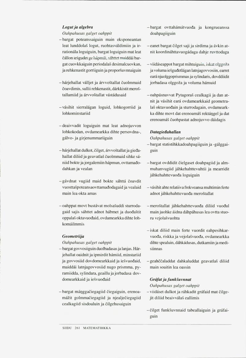 Skann 263 av Det samiske læreplanverket 1997 (L97S)