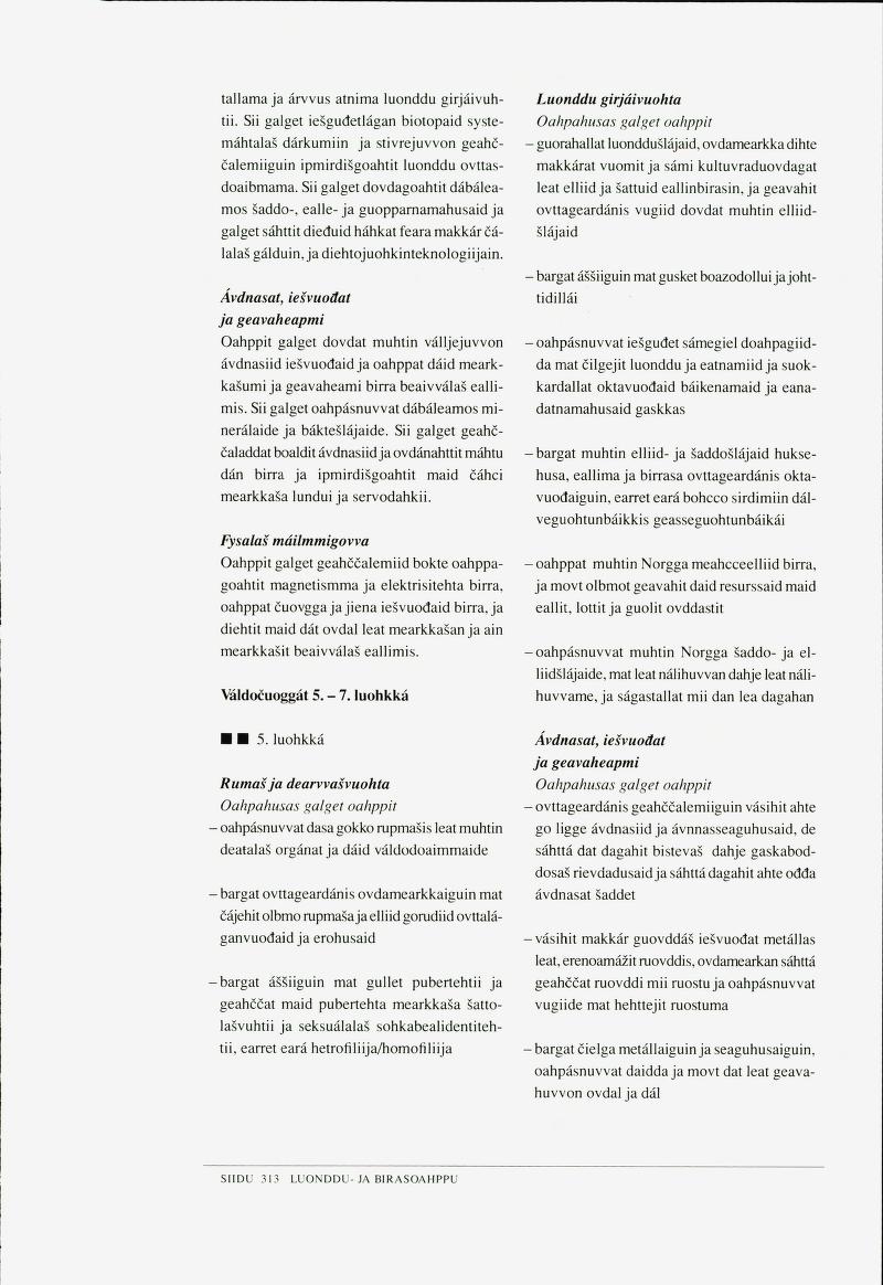 Skann 315 av Det samiske læreplanverket 1997 (L97S)