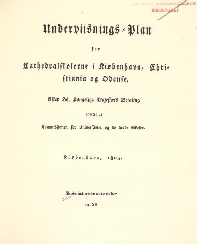 Skann 3 av Undervisningsplan for kathedralskolerne 1805
