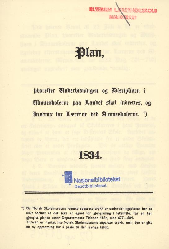 Skann 3 av Plan for almueskolene på landet 1834