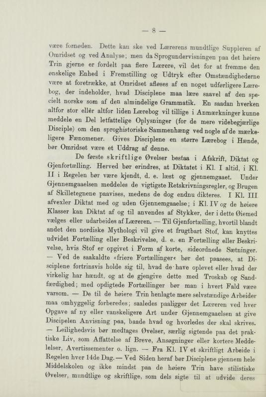 Skann 10 av Undervisningsplan for middelskolerne og gymnasierne 1885