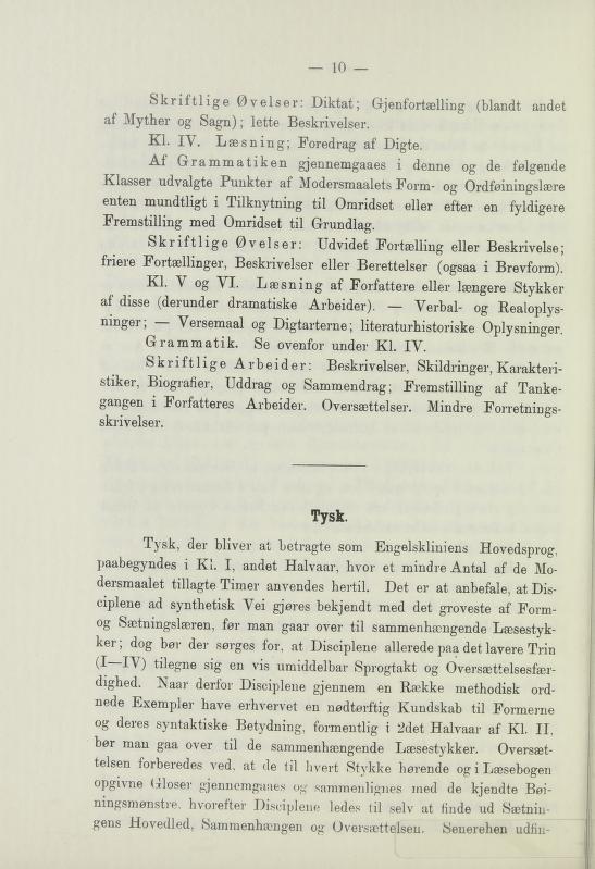 Skann 12 av Undervisningsplan for middelskolerne og gymnasierne 1885