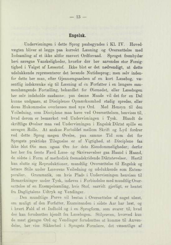 Skann 15 av Undervisningsplan for middelskolerne og gymnasierne 1885