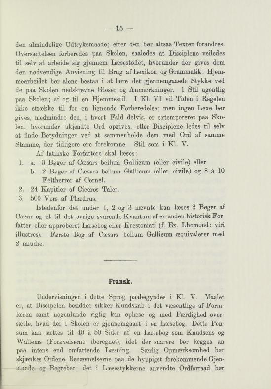 Skann 17 av Undervisningsplan for middelskolerne og gymnasierne 1885