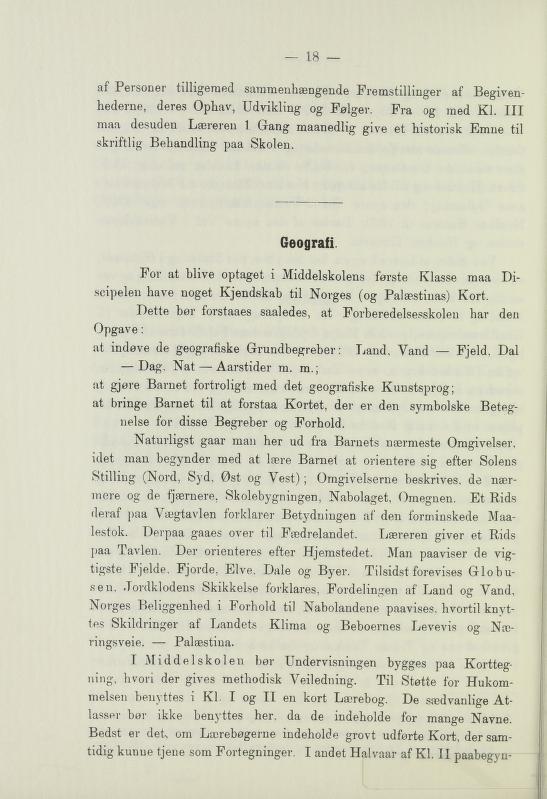 Skann 20 av Undervisningsplan for middelskolerne og gymnasierne 1885