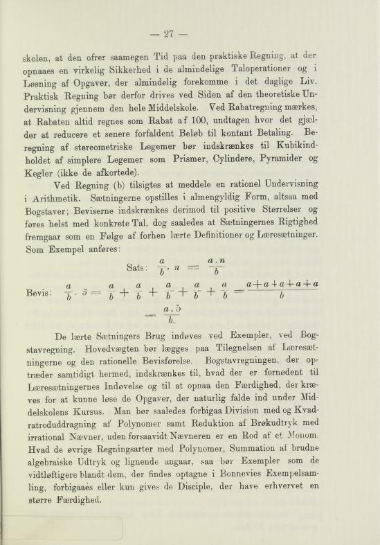 Skann 29 av Undervisningsplan for middelskolerne og gymnasierne 1885