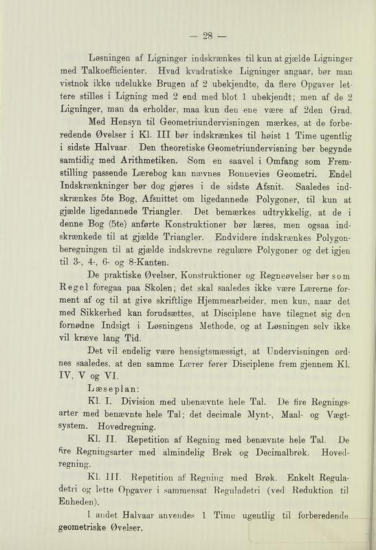 Skann 30 av Undervisningsplan for middelskolerne og gymnasierne 1885