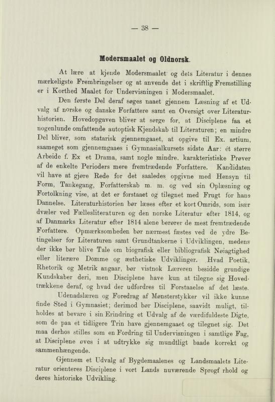 Skann 40 av Undervisningsplan for middelskolerne og gymnasierne 1885