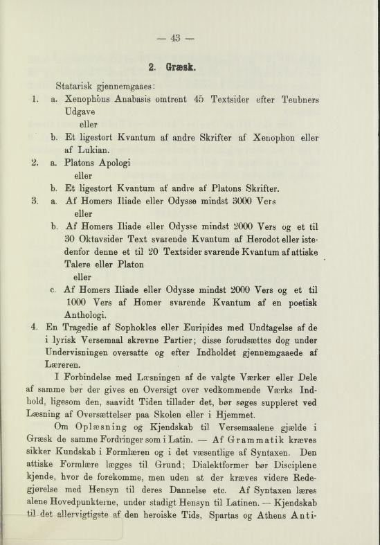 Skann 45 av Undervisningsplan for middelskolerne og gymnasierne 1885