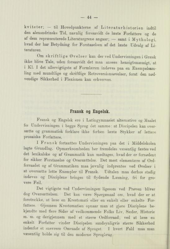 Skann 46 av Undervisningsplan for middelskolerne og gymnasierne 1885