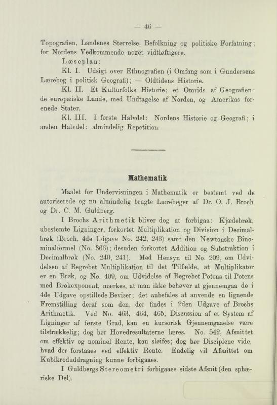 Skann 48 av Undervisningsplan for middelskolerne og gymnasierne 1885