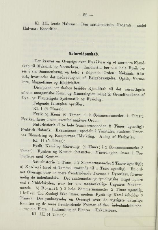 Skann 54 av Undervisningsplan for middelskolerne og gymnasierne 1885