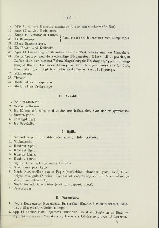 Skann 67 av Undervisningsplan for middelskolerne og gymnasierne 1885