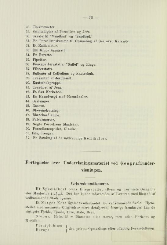 Skann 72 av Undervisningsplan for middelskolerne og gymnasierne 1885