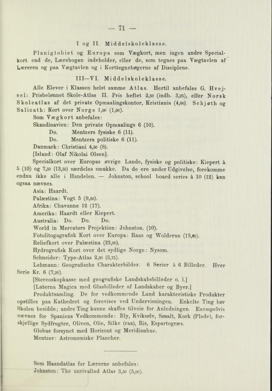 Skann 73 av Undervisningsplan for middelskolerne og gymnasierne 1885
