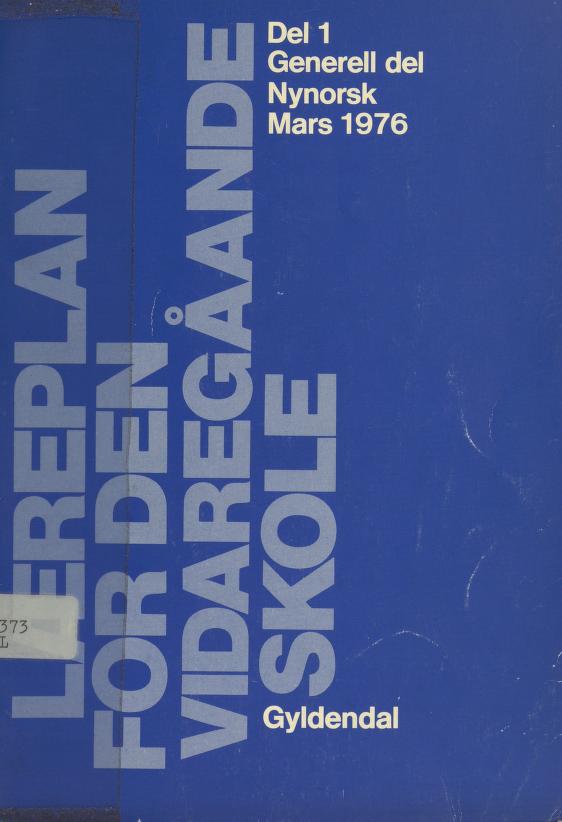 Skann 1 av R76 · Generell del · Nynorsk 1976