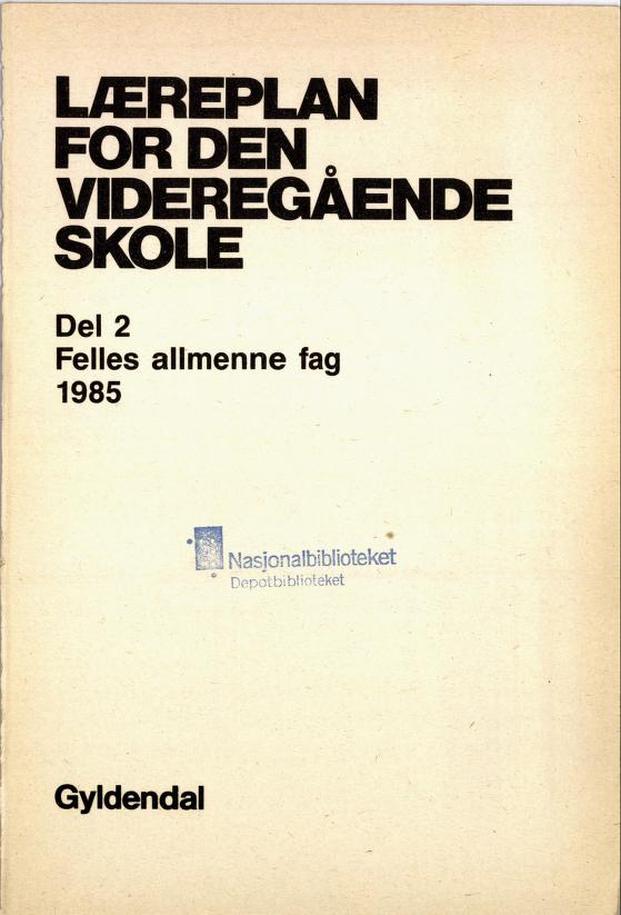 Skann 5 av R76 · Kjernefag, vgs · 1985 (4. utgåve)
