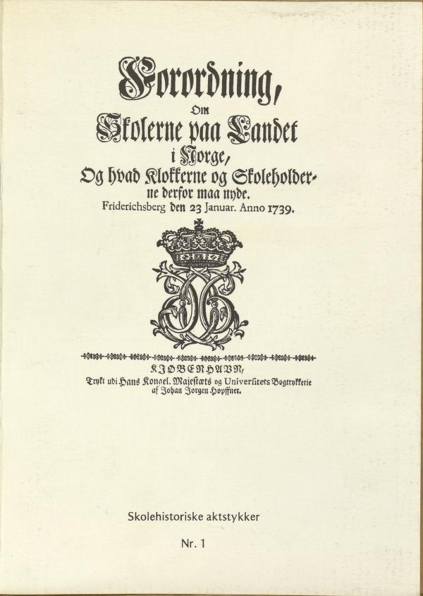 Skann 1 av Forordning om skolene på landet 1739