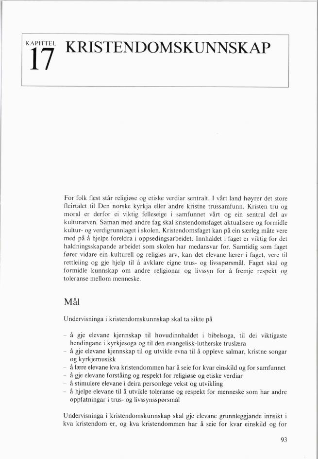 Skann 95 av Mønsterplanen 1985 · nynorsk