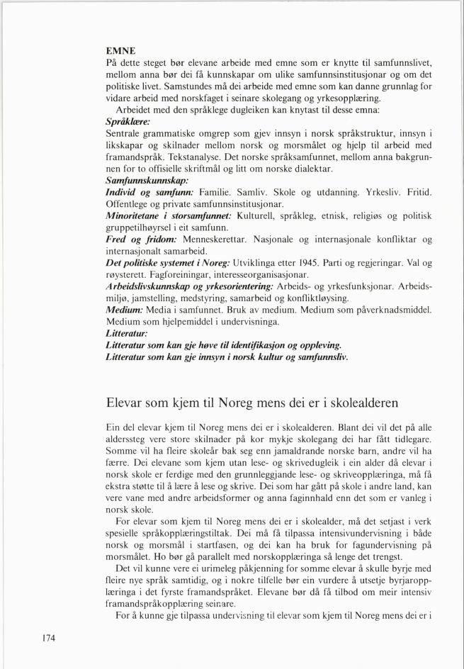 Skann 176 av Mønsterplanen 1985 · nynorsk