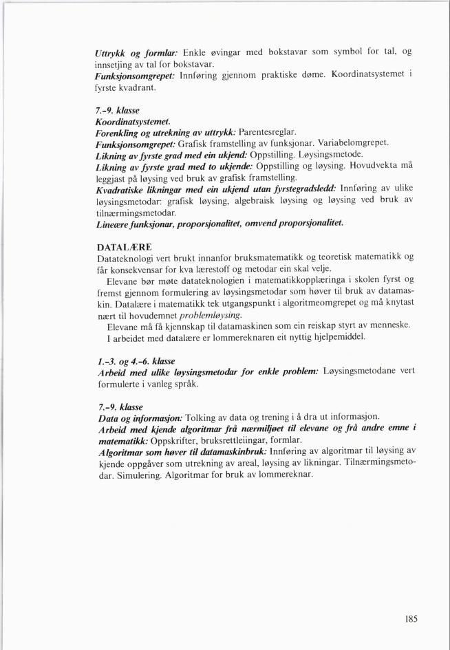 Skann 187 av Mønsterplanen 1985 · nynorsk