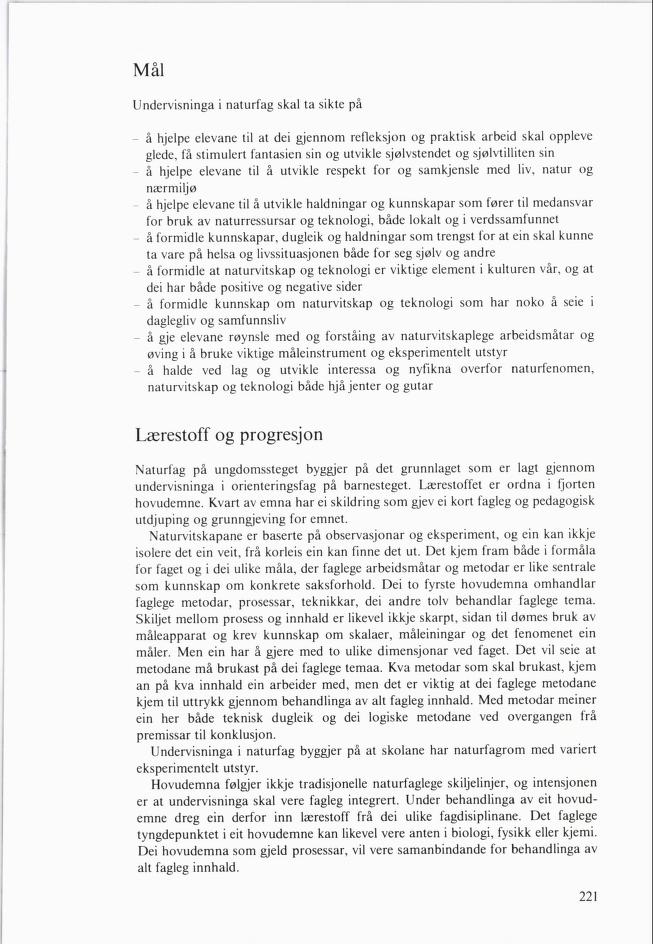 Skann 223 av Mønsterplanen 1985 · nynorsk