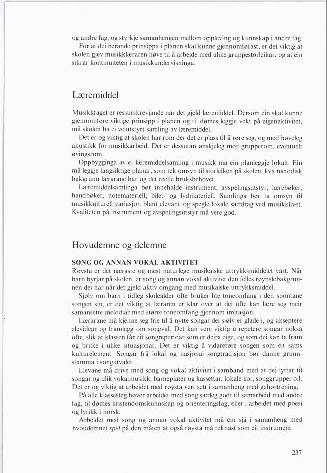 Skann 239 av Mønsterplanen 1985 · nynorsk