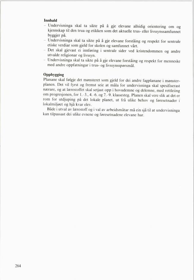 Skann 286 av Mønsterplanen 1985 · nynorsk