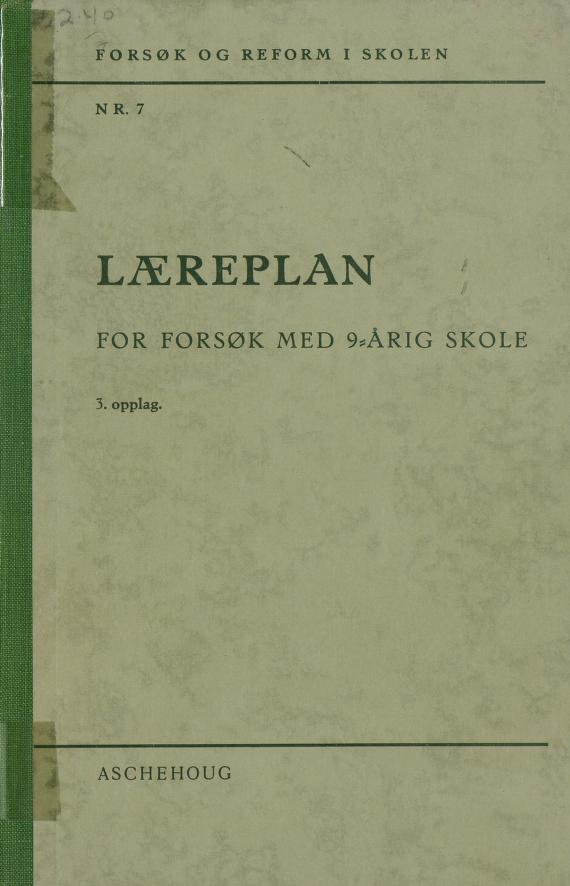 Skann 1 av Forsøksplanen 1960 · 2. utgåve 1966