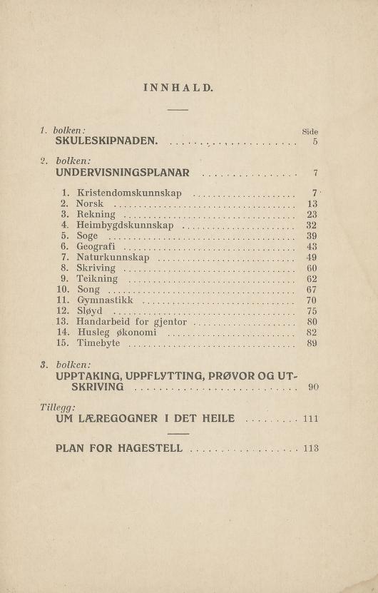 Skann 7 av Normalplanen 1922 · nynorsk landsplan