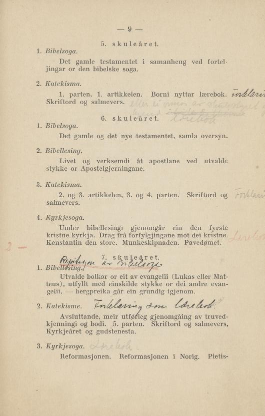 Skann 13 av Normalplanen 1922 · nynorsk landsplan