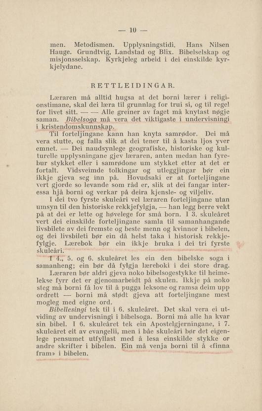 Skann 14 av Normalplanen 1922 · nynorsk landsplan