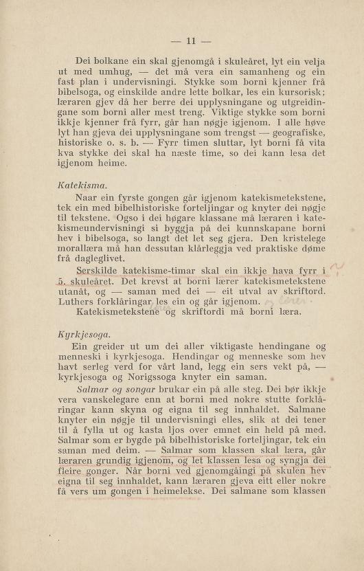 Skann 15 av Normalplanen 1922 · nynorsk landsplan