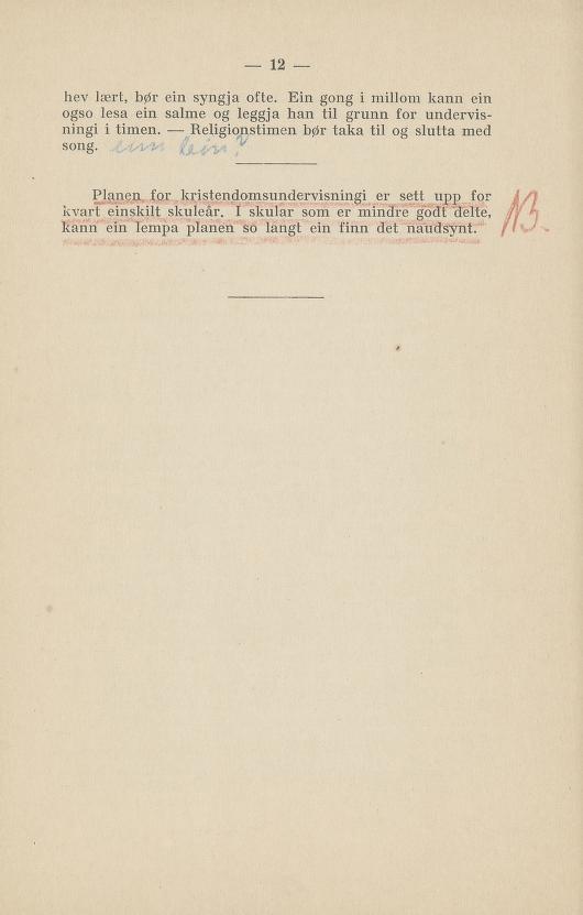 Skann 16 av Normalplanen 1922 · nynorsk landsplan