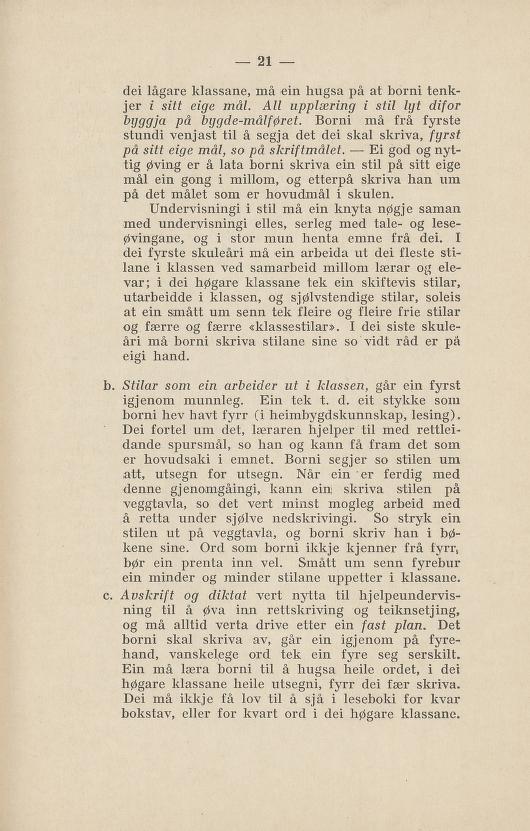Skann 25 av Normalplanen 1922 · nynorsk landsplan