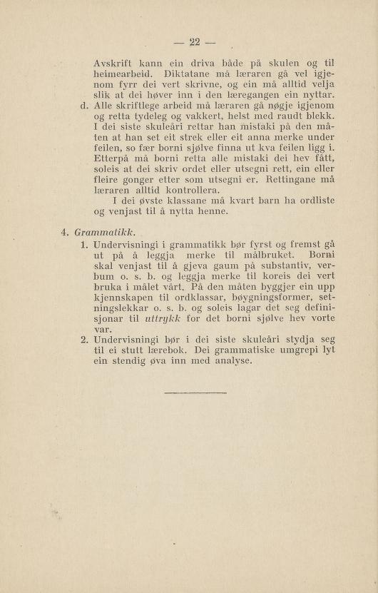 Skann 26 av Normalplanen 1922 · nynorsk landsplan