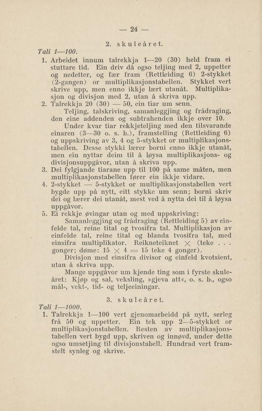 Skann 28 av Normalplanen 1922 · nynorsk landsplan