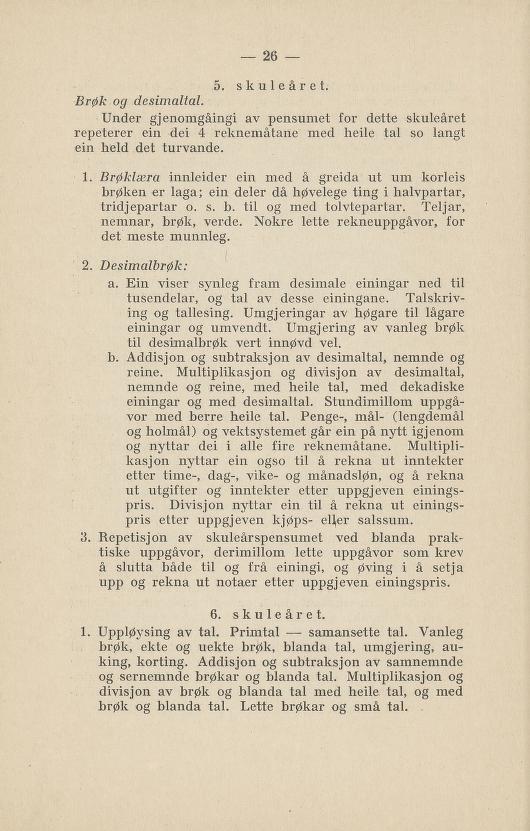 Skann 30 av Normalplanen 1922 · nynorsk landsplan