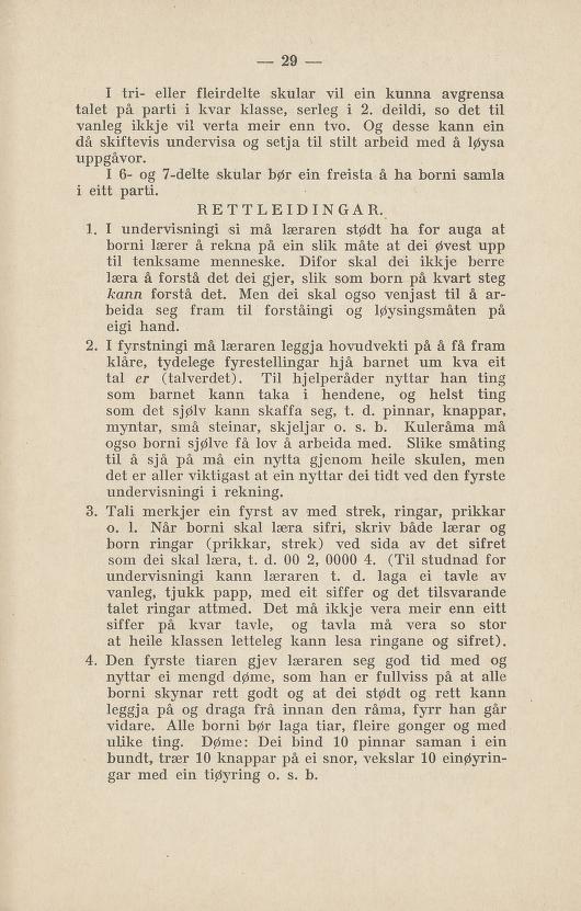 Skann 33 av Normalplanen 1922 · nynorsk landsplan