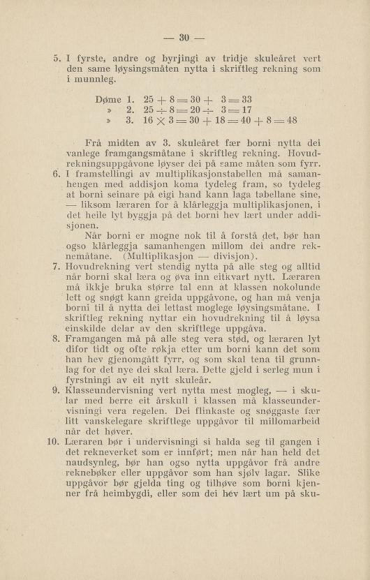 Skann 34 av Normalplanen 1922 · nynorsk landsplan