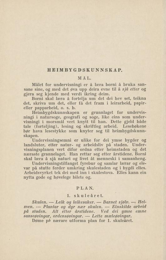 Skann 36 av Normalplanen 1922 · nynorsk landsplan