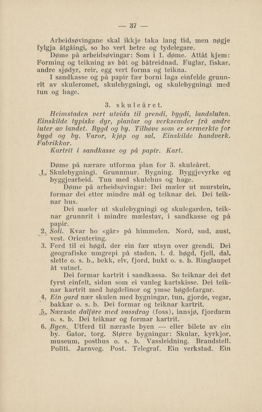 Skann 41 av Normalplanen 1922 · nynorsk landsplan