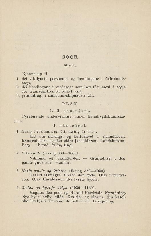 Skann 43 av Normalplanen 1922 · nynorsk landsplan