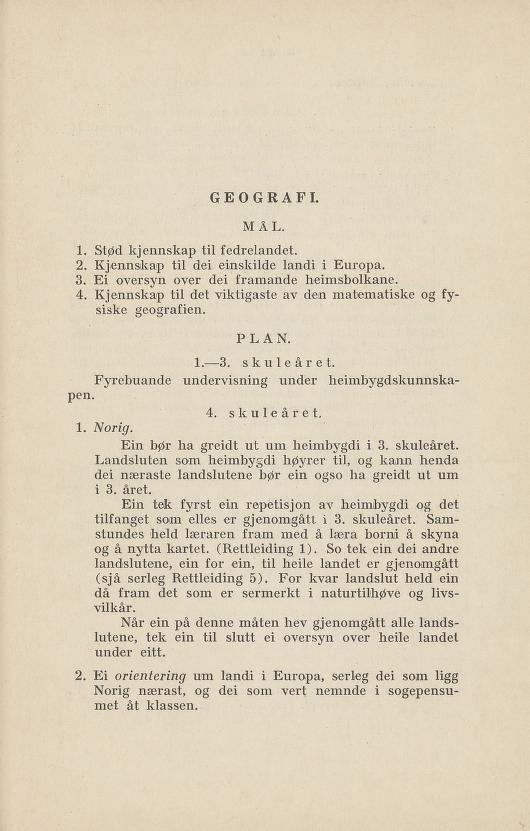 Skann 47 av Normalplanen 1922 · nynorsk landsplan