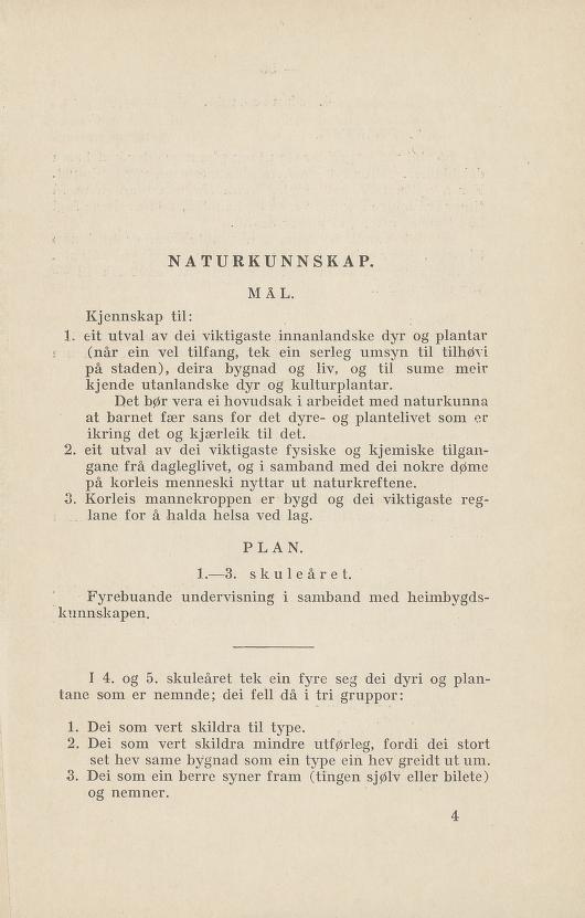 Skann 53 av Normalplanen 1922 · nynorsk landsplan