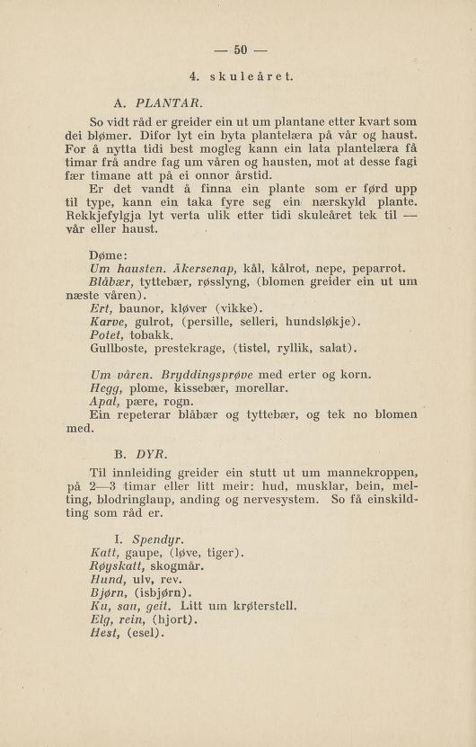 Skann 54 av Normalplanen 1922 · nynorsk landsplan